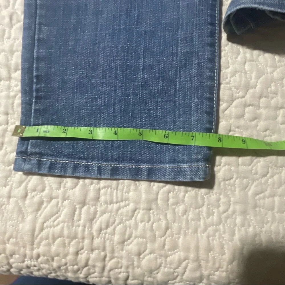 Chico's platinum girlfriend straight‎ leg denim jeans size Chico's 0, US 4